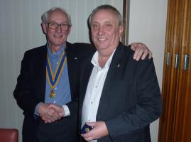 David Ellis with Past President James Watts